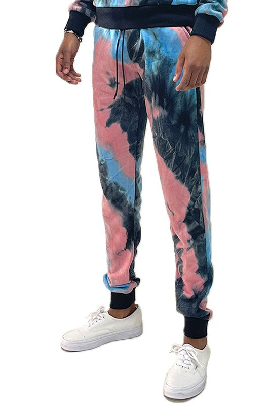 COTTON TYE DYE SWEAT PANTS