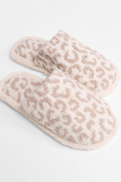 Winter Luxury Soft Leopard Pattern Slipper