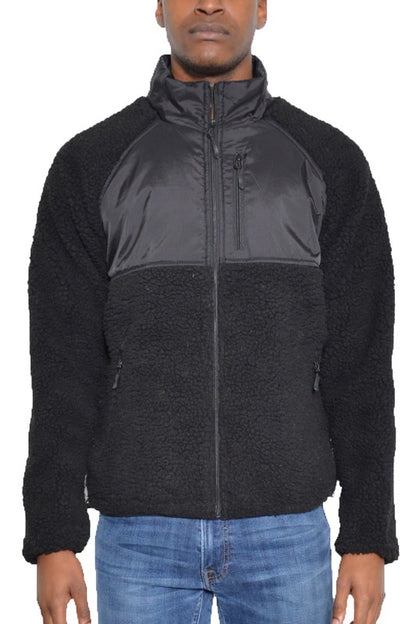 FULL ZIP SHERPA FLEECE JACKET