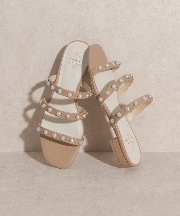 OASIS SOCIETY Valerie   Pearl Flat Sandals