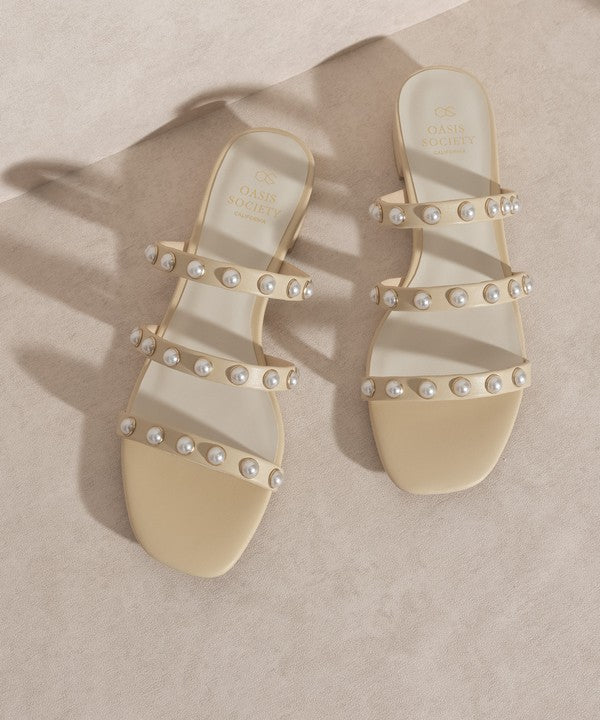 OASIS SOCIETY Valerie   Pearl Flat Sandals