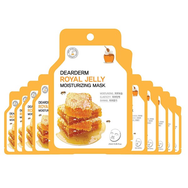 10P Royal Jelly Moisturizing Face Mask Pack Sheet