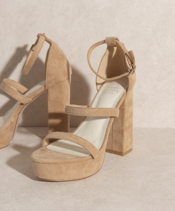 OASIS SOCIETY Raelynn   Suede Platform Heels