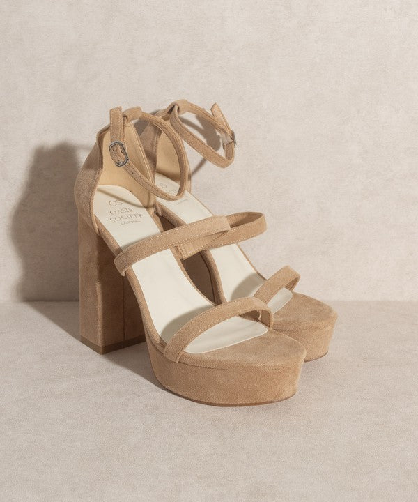 OASIS SOCIETY Raelynn   Suede Platform Heels