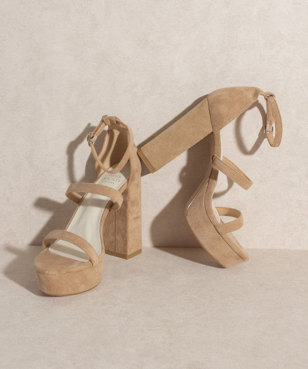 OASIS SOCIETY Raelynn   Suede Platform Heels