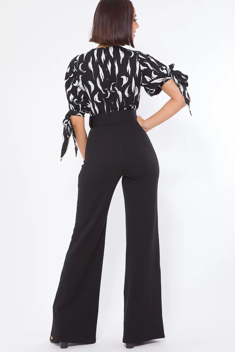 Print Top Detailed Fashion Jumpsuit